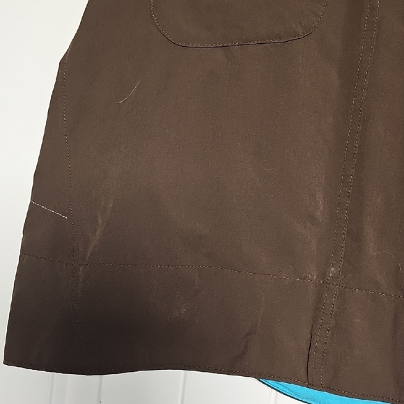 Mountain Hardware Sz 6 Brown Tennis Mini Skirt with Blue Accents - Picture 10 of 14
